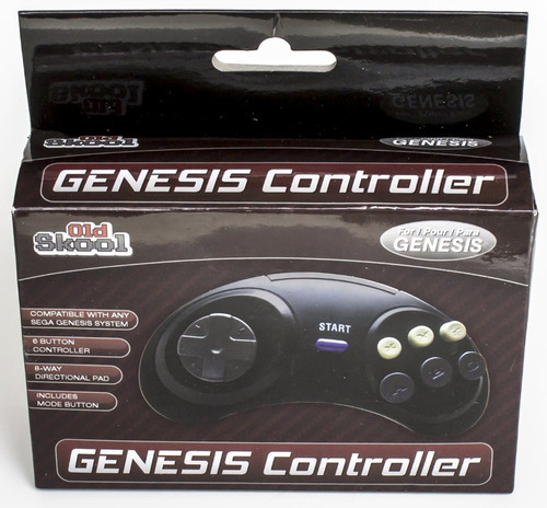 Control Genesis Old Skool Diseño Clásico De Seis Botones.