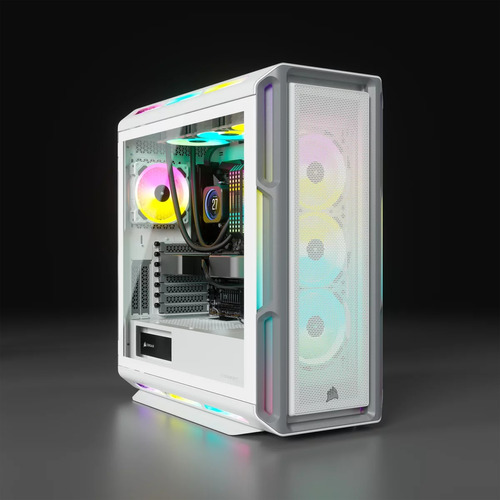 Case Corsair Atx Icue 5000t Rgb Mid-tower Blanco Vidrio Tec