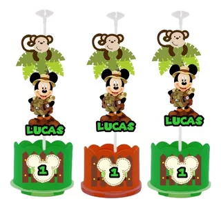 Centro De Mesa Mickey Safari 15 Un