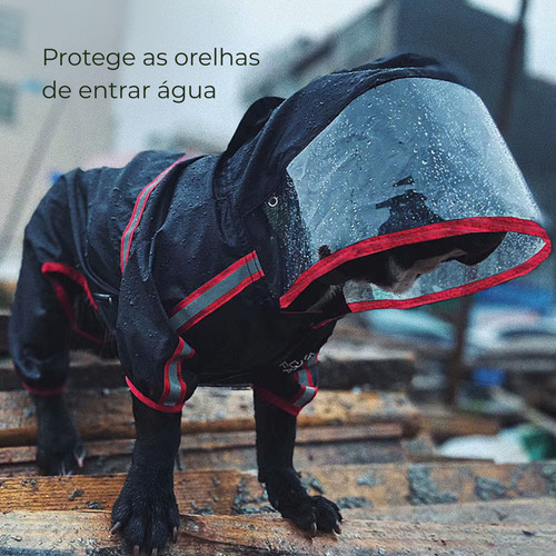 Chubasquero Impermeable Con Capucha Transparente Para Perros