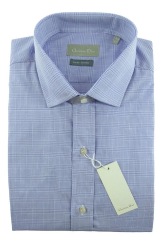 Camisa * Christian Dior* Principe De Gales Hombre Algodon