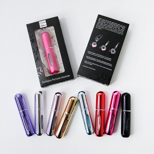 2 Mini Atomizador Para Perfume Recargable Capsula Viaje Rojo