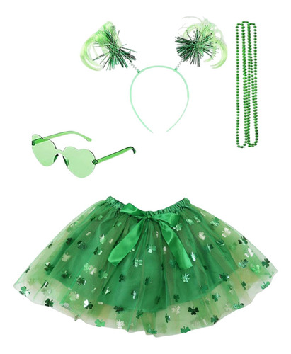 Conjunto De Disfraz De San Patricio Falda Tutú Con