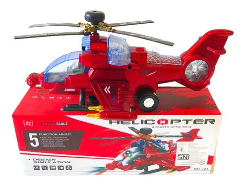 Helicoptero Juguete Luz Sonido Mov Pilas Inc Envio Gratis