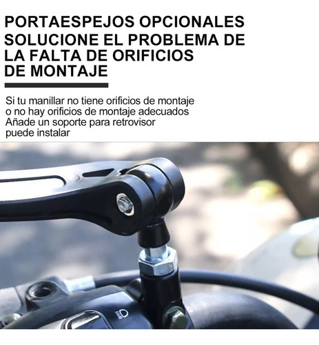 1par Espejos Retrovisores De Seguridad Para Bicicleta Y Moto