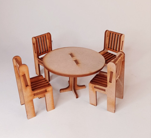Imagen 6 de 10 de Casita De Muñecas Polly Con Mobiliario En Madera 90 Cm