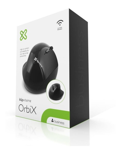 Imagen 4 de 4 de Mouse Ergonómico Klip Xtreme Kmw-500bk Inalámbrico