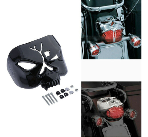 Calavera Cover De Optica Kuryakyn Black Para Harley