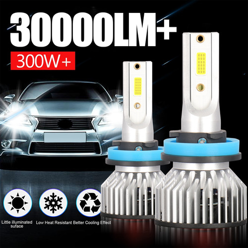 Farol Led Teenram 300w 30000ml Alta Luminosidade 6000k H4