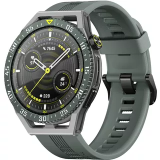 Huawei Watch GT 3 SE Sport 1.43" caja 46mm plateada, malla wilderness green de tpu y bisel wilderness green
