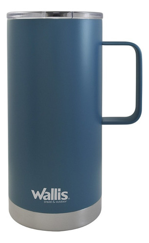 Taza Térmica C/protector Deslizante 500ml Wallis Color Azul Liso