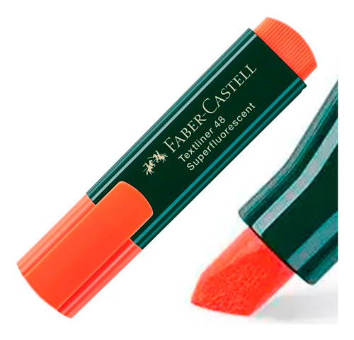 Resaltador Faber-castell Naranja Recargable/textliner 1548