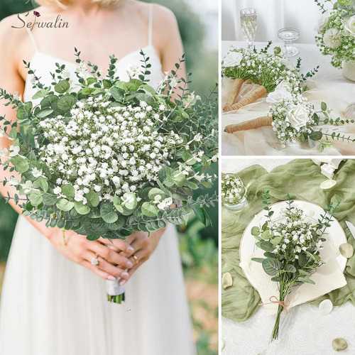 Hi, Buquê De Flores Artificiais Com 24 Peças, Decoração De