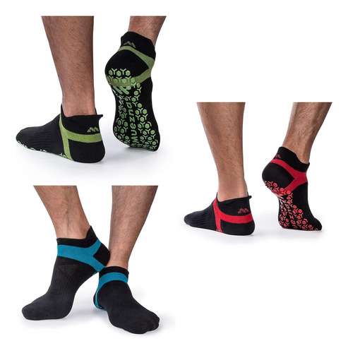 Muezna Calcetines De Yoga Antideslizantes Para Hombre, An...