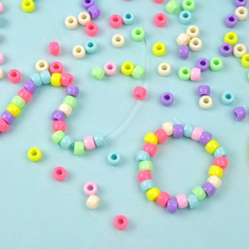 1800 Piezas De Perlas Coloreadas, Perlas De Plástico De 6 X