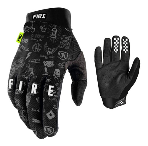  Guantes Fire Journal Gloves Negro Motocross