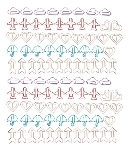 Fancy Paperclips, 4 Bonitos Clips De Papel, Varios Estilos Y