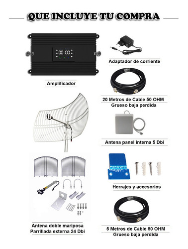 Imagen 6 de 8 de Amplificador Señal Celulares Repetidora Digitel 4g 3 Vatios
