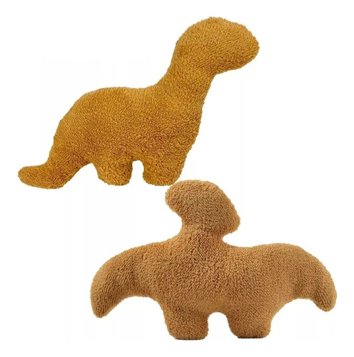 2x Dino Chicken Nugget Brontosaurus Pterosaur Peluche Muñeca