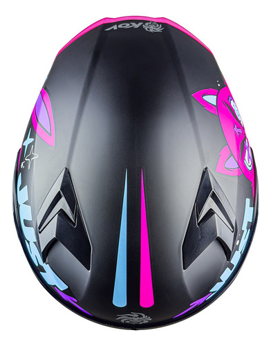 Casco Para Moto Mujer Kov Furia Kit Bun Negro Rosa Abatible Color Rosa Chicle Diseño Solido Tamaño Del Casco Xl