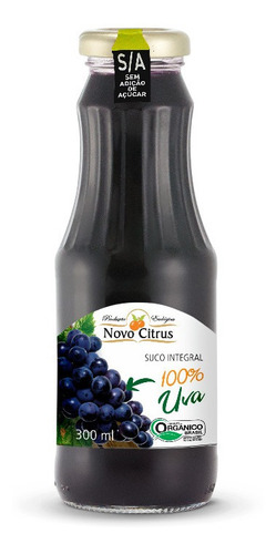 Suco Orgânico Uva Integral Novo Citrus