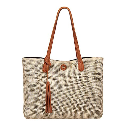 Bolsos De Moda Goclothod Mujer Bolsa De Paja Verano Beach To