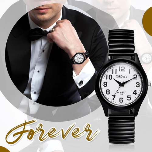 Reloj De Pulsera Avaner Stretch Band, Para Hombre, Blanco Y