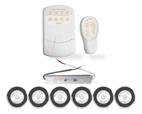 Kit Iluminação Piscina - 4 Leds 9w Rgb+easy Pool Power Tholz