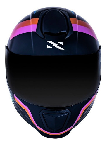 Capacete Norisk Razor Void Preto Azul Feminino Fechado Moto Tamanho do capacete 56