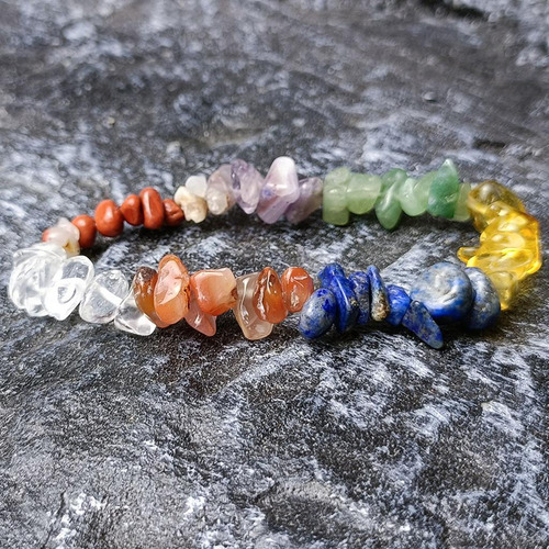 11x Crystal Energy Stones Pulsera De Piedras Preciosas Siete