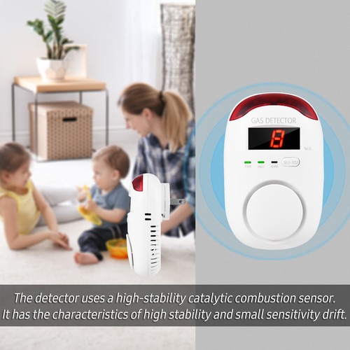 Alarme De Gás: Detector De Cozinha Com Plug-in De Gás, Vazam