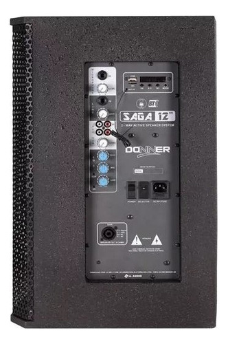 Caixa Som Ativa Saga 12a + 12p Passivo 500w + 2 Tripés Cor Preto 127/220V