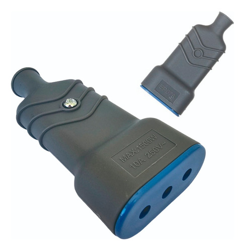 Enchufe Hembra Volante 250v 10a - 2 Polos + Tierra 1500w
