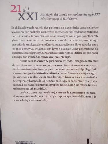 Antología Del Cuento Venezolano Del Siglo Xxi / Rubi Guerra