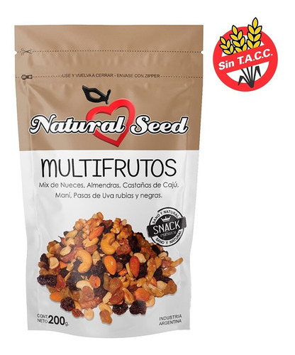 Mix Multifrutos Natural Seed Sin Tacc X 200 Grs.
