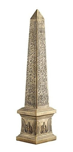 Diseño Toscano 26,5 PuLG. De Oro Obelisco De Egipto Antiguo 