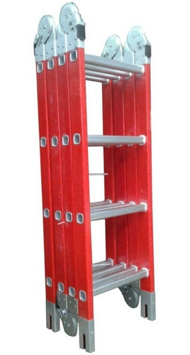 Escalera De Aluminio Articulada 4x4 Plegable Kld Dielectrica
