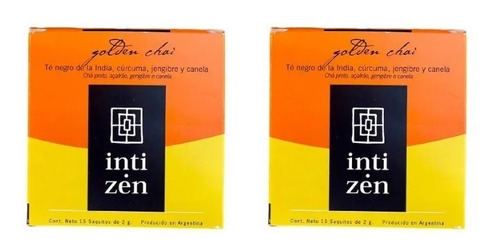 2 X Te Inti Zen Golden Chai: Negro C/ Curcuma Caja 15 Saq Dw