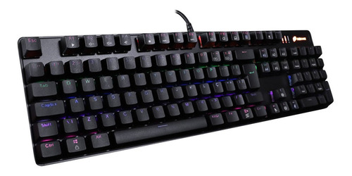 Teclado Com Fio Usb Gamer Mecanico Typhoon Tc606 Oex Cor de teclado Preto Idioma Português Brasil