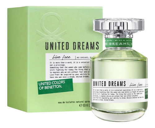 Perfume United Dreams Live Free De Benetton 80ml Para Damas