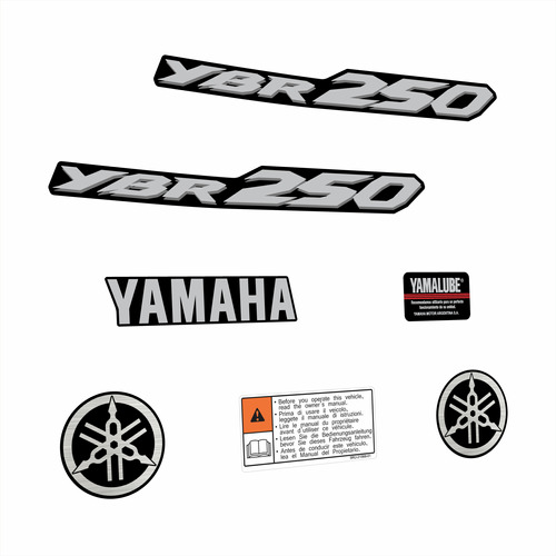 Calcos Yamaha Ybr 250 Año 08/09 Metalizadas Diseño Original