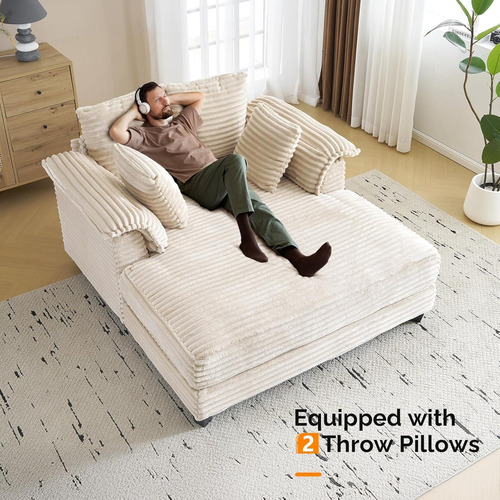 Sofa Divan Largo Reclinable De Pana 59p Marca Vingli