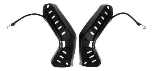 2 De Montaje De Riel De Casco Negro 7.1x2.5 Pulgadas
