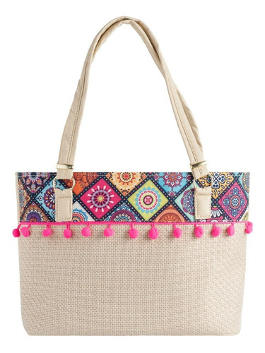 Bolsa Grande 2089 Yute Dama Mayoreo Calidad Fabricante Color Beige Diseño De La Tela Imitación Piel Y Yute