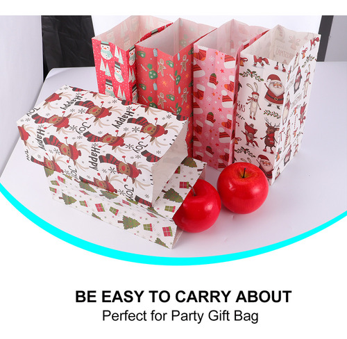 Bolsas De Papel Para Empacar Dulces Navideños, Bolsas Para C