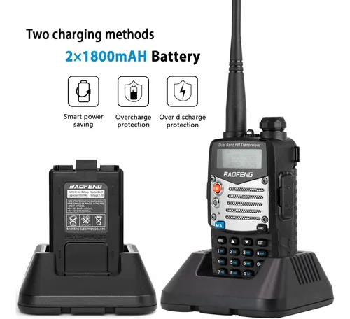 Baofeng Uv-5r - Radio De Mano De 8 W, Radio Bidireccional D.