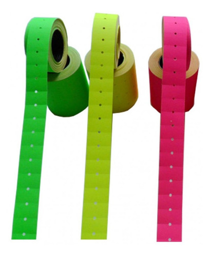 Imagen 4 de 10 de 10 Rollo Para Etiquetadora Motex Colores Flúo X7000