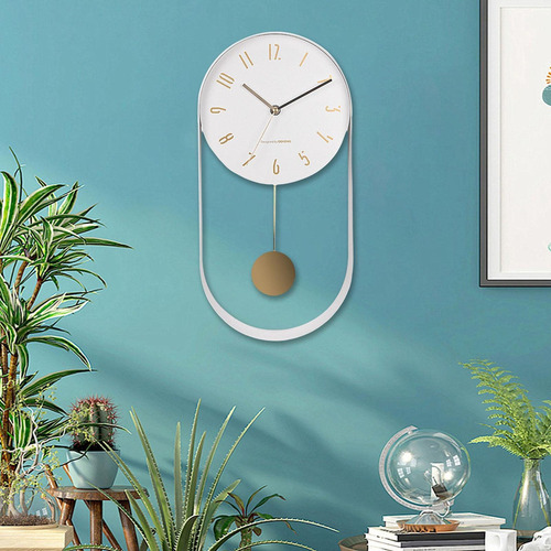 Movimiento De Barrido De Relojes De Pared De Cocina Blanco.