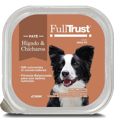  20 Pzas Fulltrust Perro Alimento Húmedo Hígado 100 Gr C/u