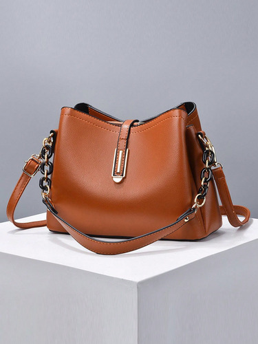 Bolso De Mujer De Color Liso, Bandolera Casual Simple